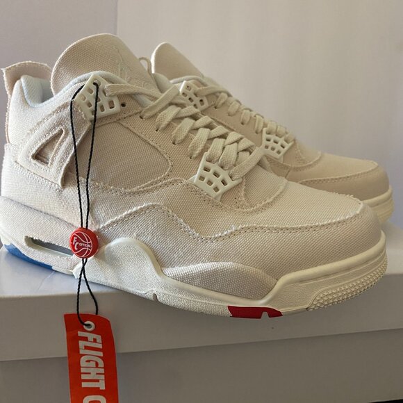 DQ4909-100 Air Jordan 4 Retro Blank Canvas size 8 NEW
